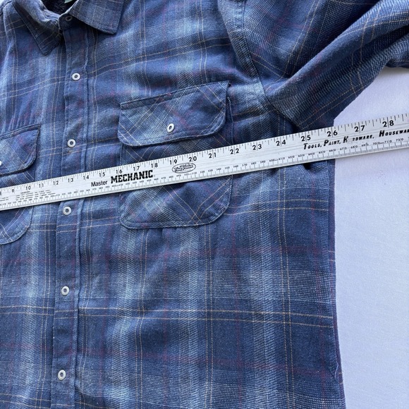 Stillwater Supply Co Sherpa Lined Flannel Shirt Jacket‎ XL Blue Plaid Snap Front - Picture 9 of 12